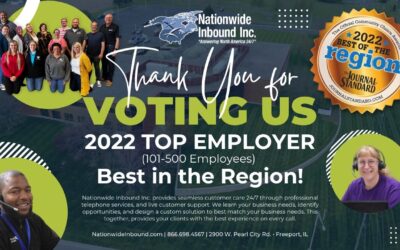 Nationwide Inbound Voted 2022 Top Employer Best of the Region!