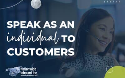 Speak as an Individual to Customers